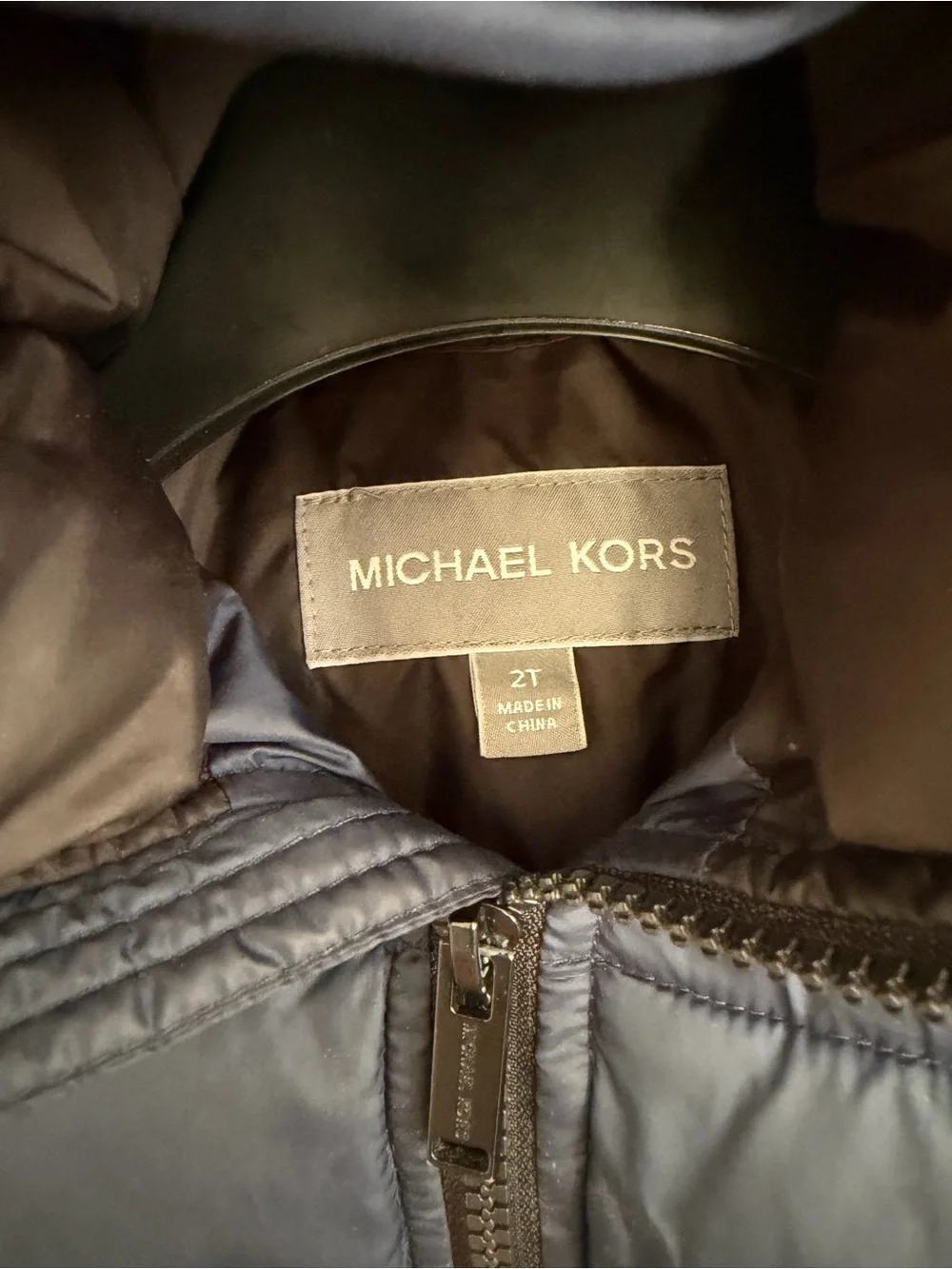 Michael Kors Navy Puffer Hooded Kids Jacket 2T